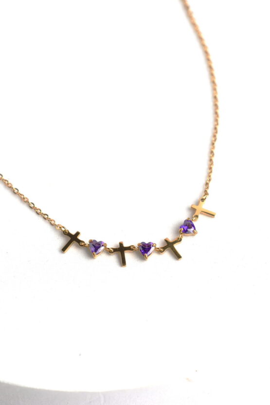Cross Stainless Steel Κολιέ Σχέδιο 10