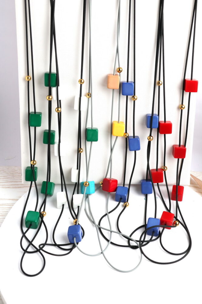 Rubik Stainless Steel Κολιέ
